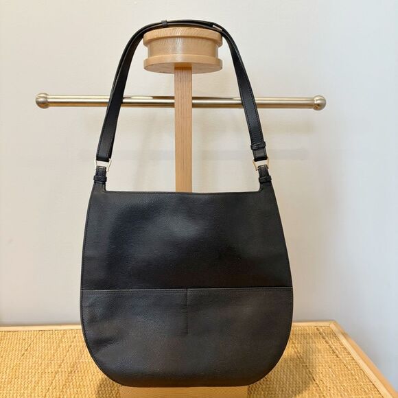 Valextra Hobo Weekend Medium Handbag Navy Made in Italy Leather $2,580.00 - Picture 3 of 11